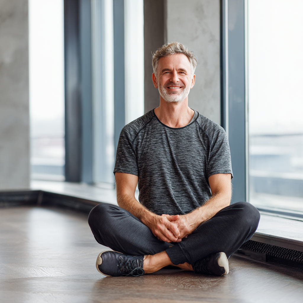 Засновниця pladurel - жінка європейської зовнішності у віці 35 років з довгим волоссям, посміхається та сидить у медитативній позі на природі